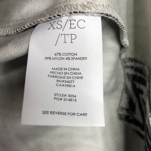 NEW CAbi Style #3034 zig zag ponte knit jacket charcoal gray & white - Size XS - Picture 7 of 7